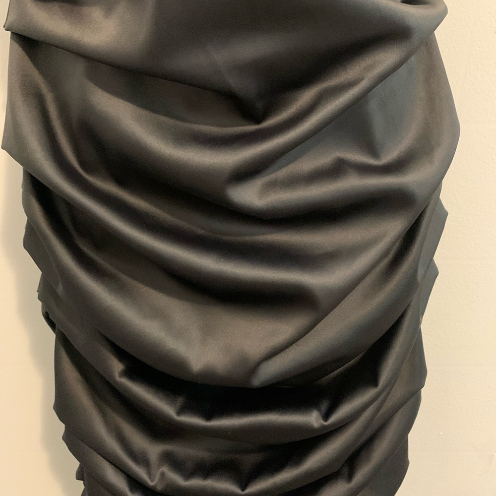 Vintage 90s Classic Le Chateau Sleek Black Cocktail Dress - Picture 6 of 16
